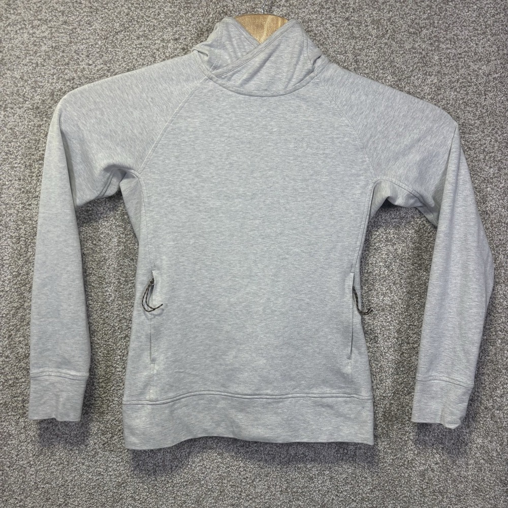 Fjallraven High Coast Hoodie Womens XS Gray Lightweight Cowl Neck Pullover Zip
